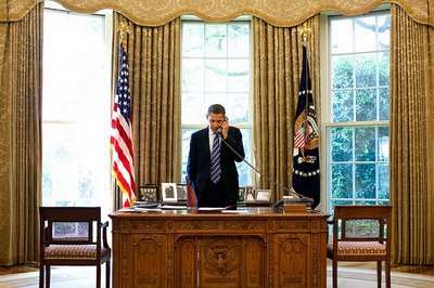 Among the changes in décor to the Obama Oval Office, one of them was not the Resolute Desk, which has been used off-and-on by presidents since John Kennedy