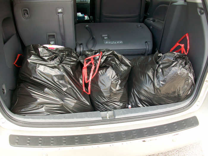 On a recent trip to Goodwill, I packed my trunk with four big garbage bags of clothes and a box of books and toys.