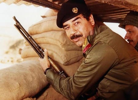 A skilled practitioner of the personality cult, Saddam never missed a photo opportunity.