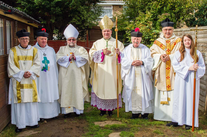 The Ecumenical Society of St. Augustine of Canterbury. My close friend, Adge, 2nd from right; with his Archbishop in the middle.