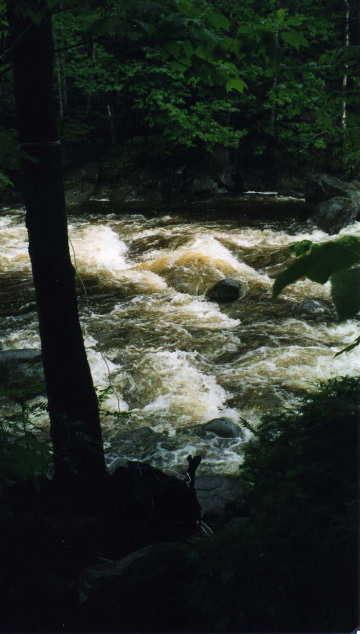 The Carrabasset River crossing nearly drowned me, the bridge had been taken out by the ice earlier in the spring. I ended up bushwhacking several miles to get across this awesome river.