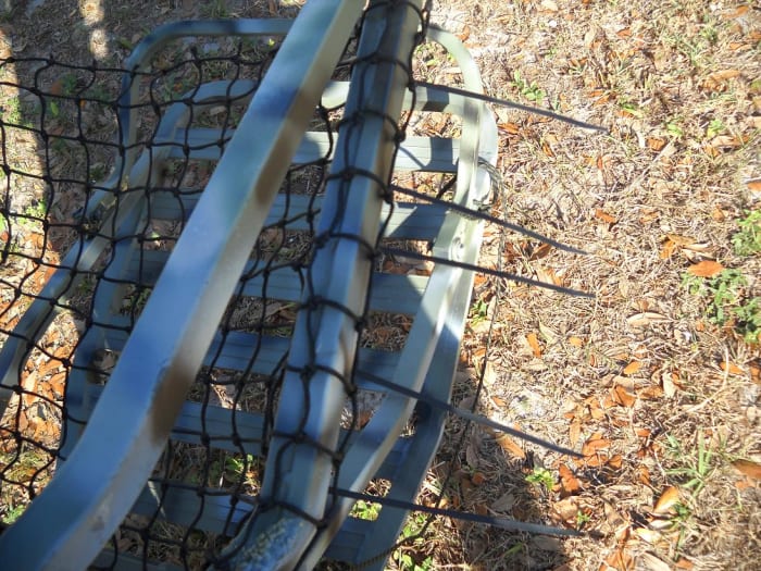 We do this 5-6 times on each side. Each cable tie has a 75lb rating, we've never had one break. We do regular maintenance on our stands annually.