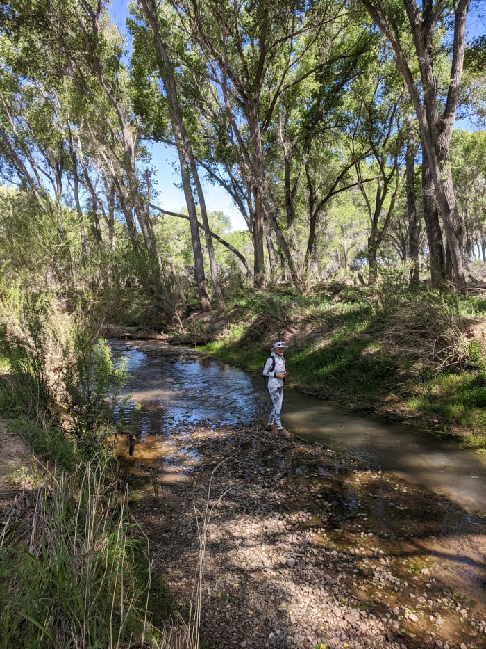 My enjoying the peace and tranquility along with the lush vegetation of this desert oasis