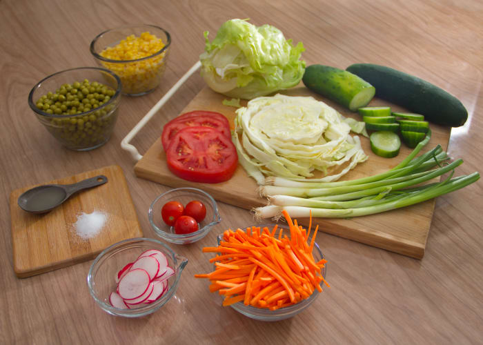 Vegetables are more nourishing and filling when eaten raw. It also burns more calories to chew and digest them from raw.