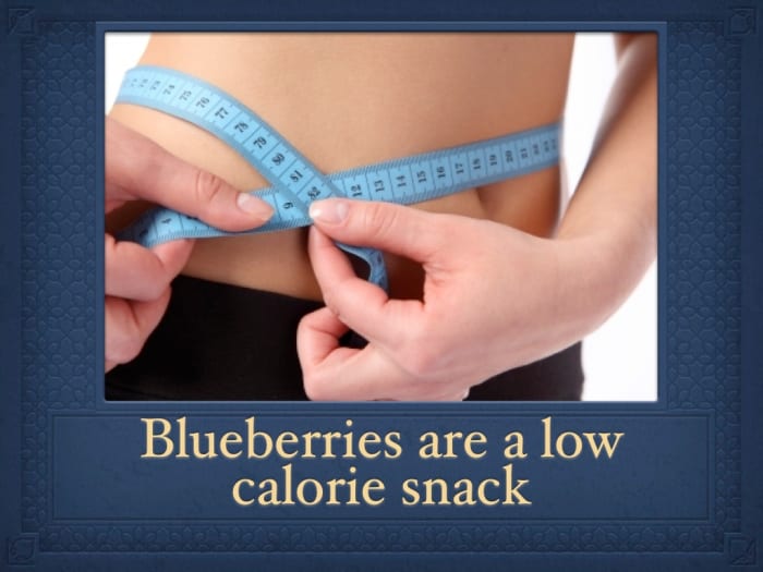 At only 85 calories a cup blueberries are a perfect low calorie snack.
