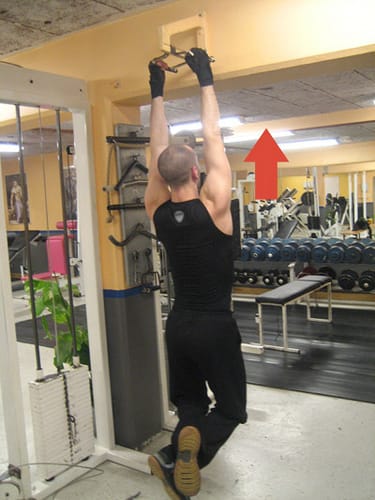 Pull ups are a great compound lift that will give much better results than hours of bicep curls. Try not to cheat - pull yourself up under control, don't use your own momentum