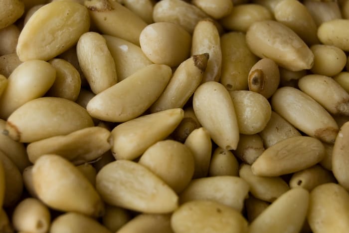 Shelled Korean pine nuts