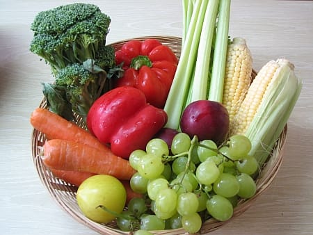Eat an assortment of healthy vegetables and fruits everyday for good health