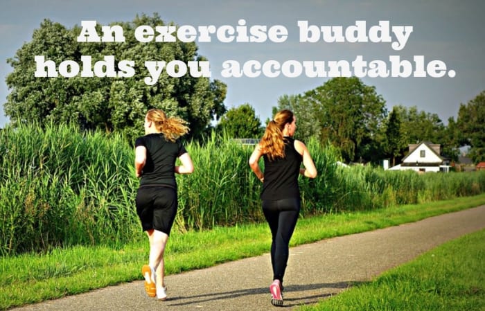 Studies show you're more likely to stay committed to a fitness program if you do it with a partner.