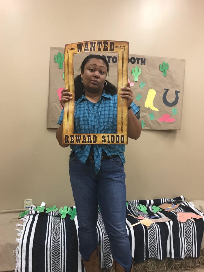 This picture was taken in April 2018. I decided to throw a Western-themed party for some friends, and we had a blast! I weighed 191 pounds.