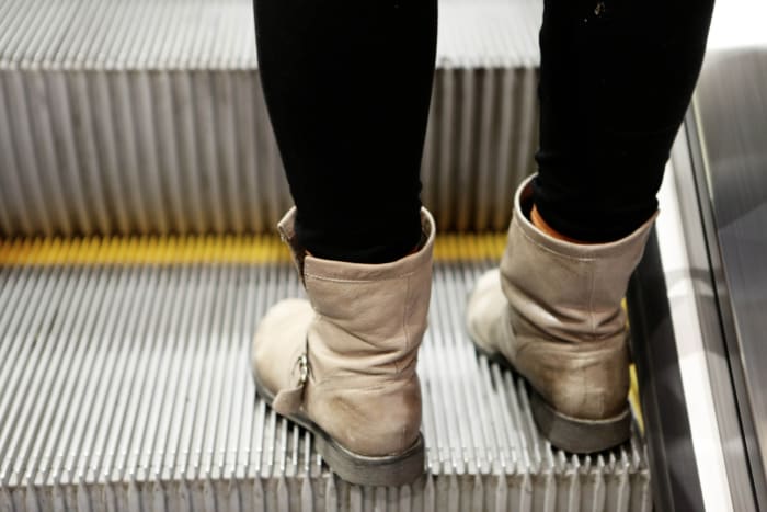 When possible, find ways to be active while going from place to place. Instead of using an elevator or escalator, take the stairs.