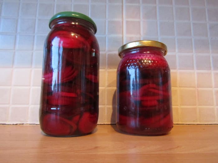 Pickled Beets in Glass Jar