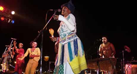 Amampondo are one of the best known South African percussion ensembles and ambassadors of African music. "Amampondo" means, literally, "people from Mpondo" - imaginary country of the Xhosa kingdom. The ensemble formed in 1979 by Dizu 'Zungulu' Plaatj