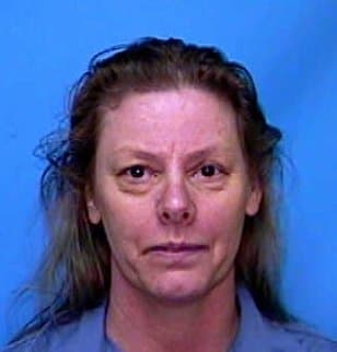 Aileen Wuornos was a female serial killer who killed seven men in Florida between 1989 and 1990. She claimed self defense at her trial, but was found guilty of six murders and executed by the State of Florida by lethal injection on October 9, 2002.