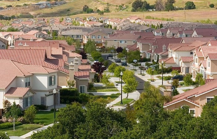 Suburbs like this one in San Jose, California sprung up all over the country after World War II. In a world without oil, life in these places will become a lot less tranquil.
