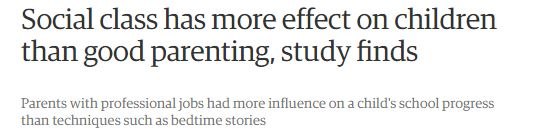 Alice Sullivan, the main author of the study, said the research showed that "while parenting is important, a policy focus on parenting alone is insufficient to tackle the impacts of social inequalities on children".