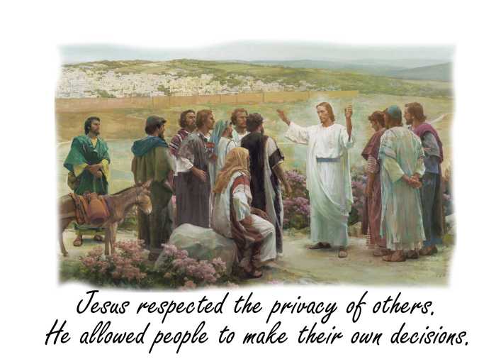 Jesus never forced his views on others, and he was quite clear that matters of the world were not his business. "Render unto Caesar..."