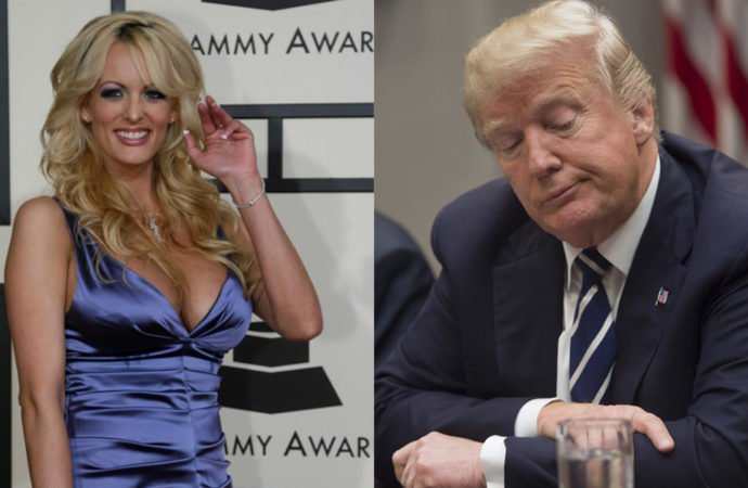 Porn star “Stormy Daniels,” who was allegedly paid off for her silence over an alleged affair with Trump.