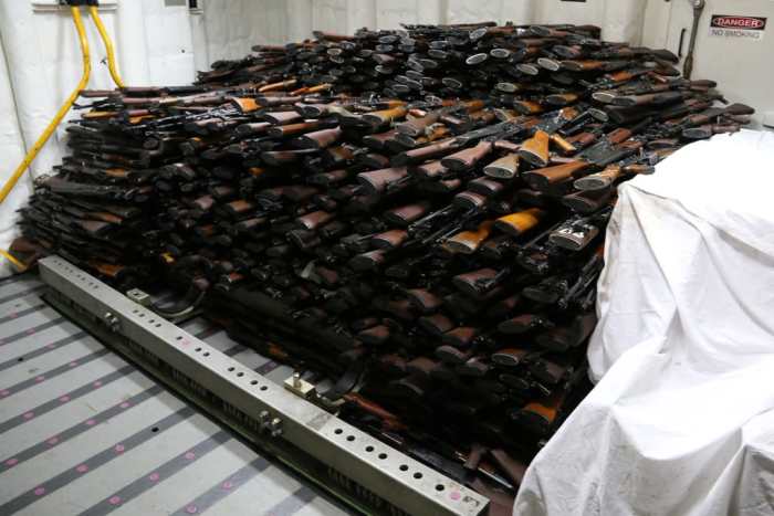 A huge cache of weapons.