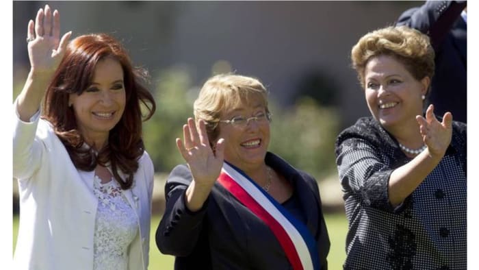 Presidents: Cristina Fernández de Kirchner, Laura Chinchilla, and Dilma Rousseff