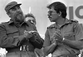 11 January 1985: Cuban leader Fidel Castro talks with Nicaraguan President Daniel Ortega in Timal, Nicaragua. Discussing joint cooperation in sugar production.