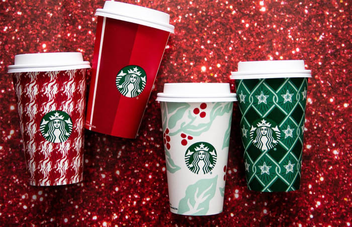 Starbucks has launched a cup-based War on Christmas, as evidenced by the 2018 holiday cup designs, pictured above.