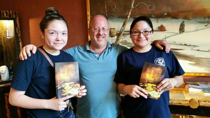 The young lady on the left is a high school student. The woman on the right is her mother. Brian had visited them during his prior visit eight months earlier. From then to the time the photo was taken, the student lost several friends to suicide.