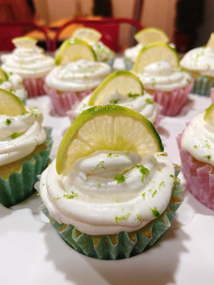 These lime coconut cupcakes are so pretty! The frosting is smooth and fluffy, and they smell absolutely divine.