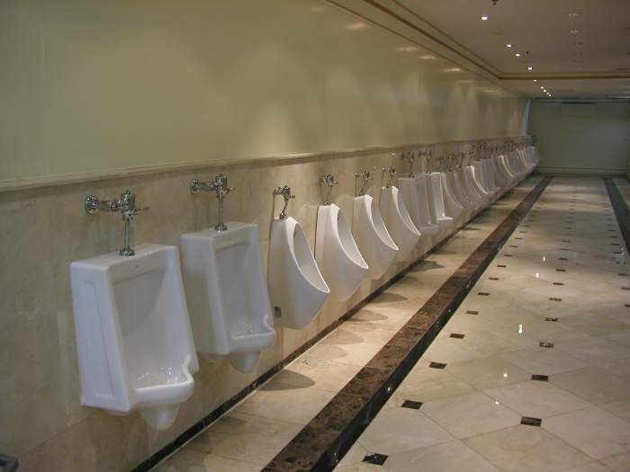 Men's Rules in the Restroom How to Pee at a Urinal Correctly