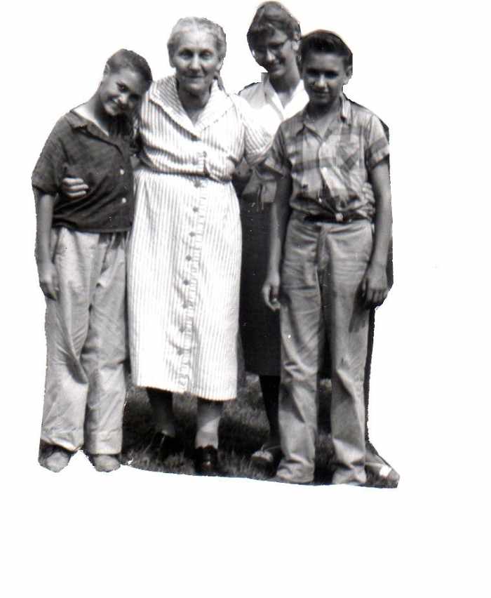 The Last time I saw Aunt Hattie, I believe my brothers saw her after this picture was taken of my brothers and me with her.