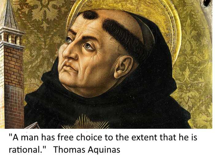 Saint Thomas Aquinas believed that all morality was the result of reason and logic. It had nothing to do with religous teaching or one's feelings.