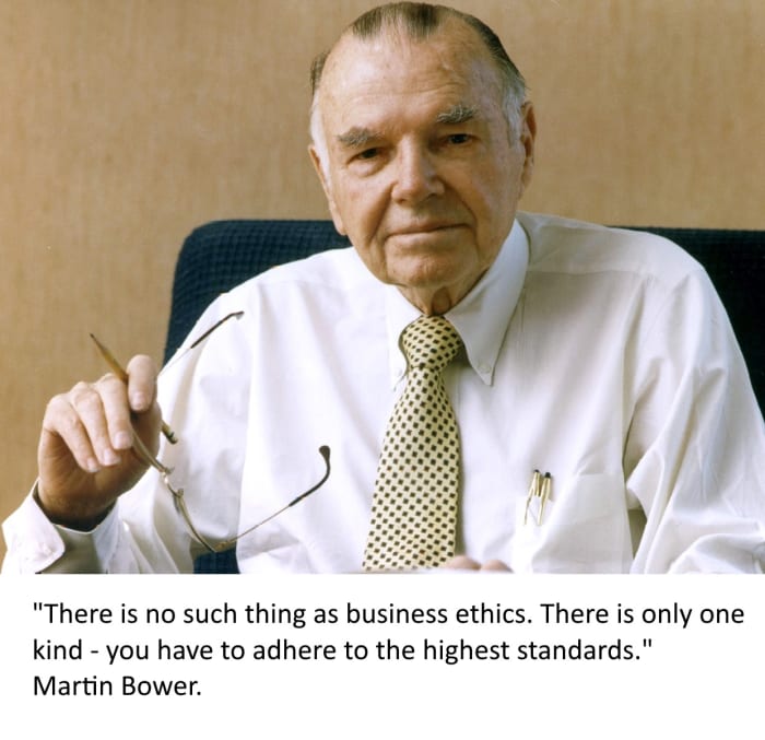 There is no such thing as business ethics. Ethics are universal. Something is either for the common good or it is not.