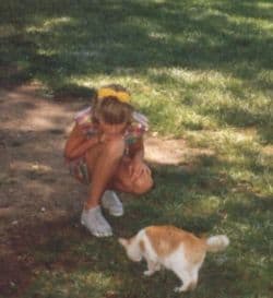 Sarah has always related to animals better than people. This cat was at the zoo.