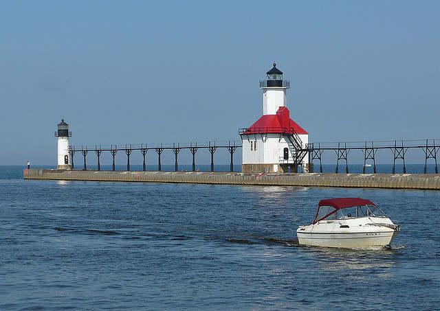 Michigan has some beautiful lighthouses. This one is located in St. Joe, MI, about 30 minutes north for us