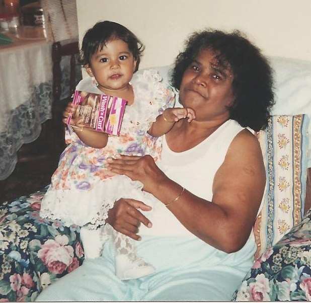 My daughter and her paternal grandmother. She used to dress my husband in girl clothes when he was a little boy because she wanted a little girl of her own.