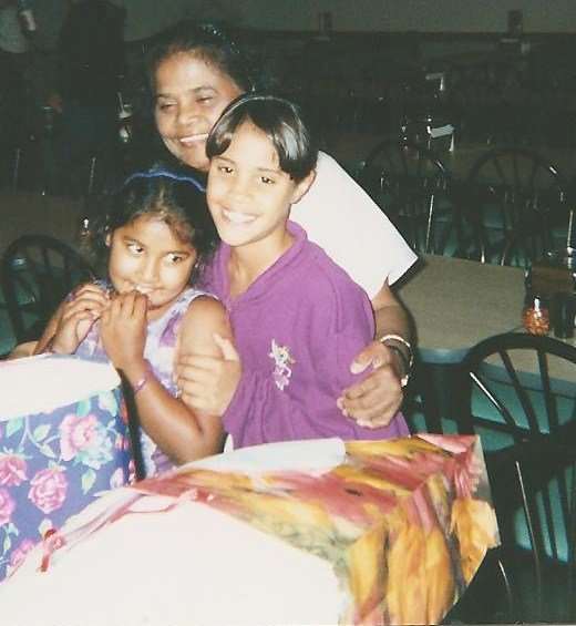 In Grandma eyes, these two were the only two little girls in the world. That is the widest grin I've ever seen on her.