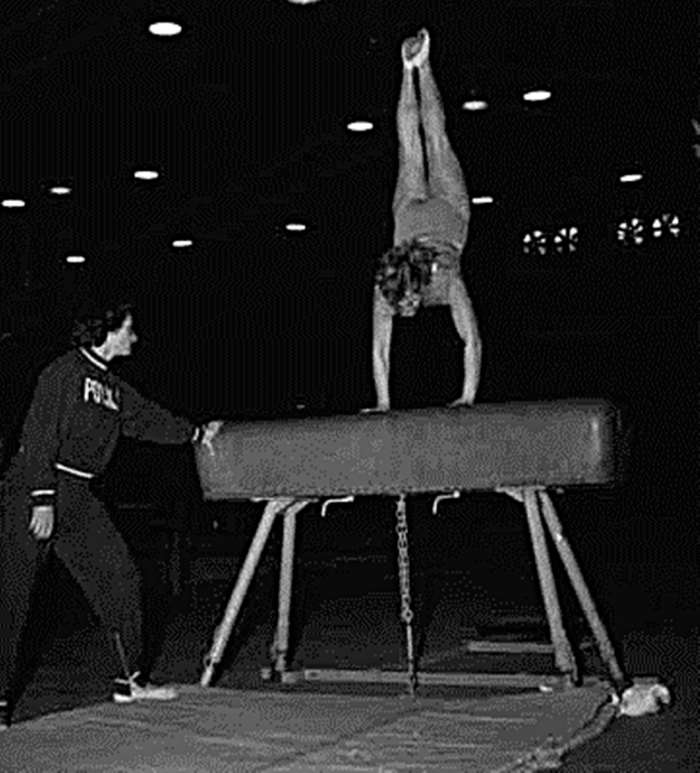 Some of the girls were able to effortlessly fly over the vaulting horse, performing a flip on top. To me, it was terrifying!