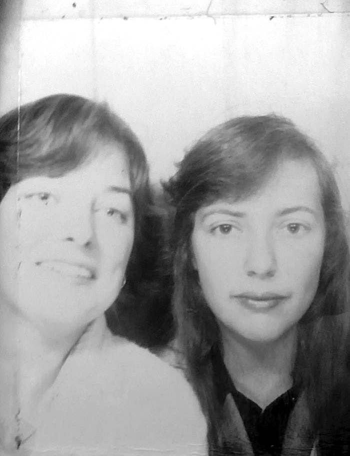 Me (on the right) when I was 14, pictured with my cousin. I always took a pride in my appearance and was still doing well at school at this point.