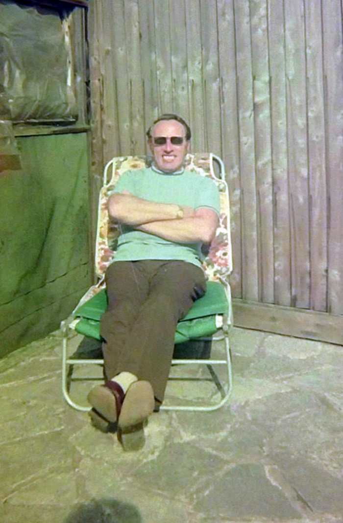 Dad in the 1980s, relaxing in our back garden. He was always very laid back and calm compared to mum.