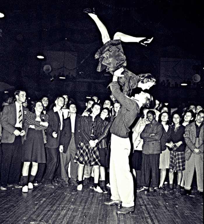 Dancing the jitterbug: A popular dance when mum was a teenager. Mum recalled her pal Myra was able to 'throw' mum in the air effortlessly and they would dance all night.