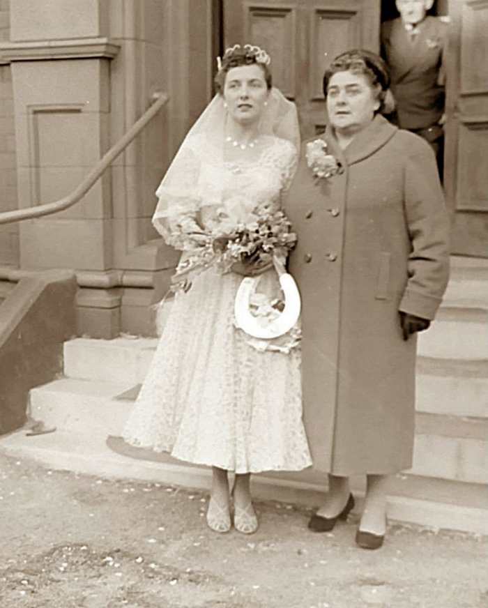 Mum and grandma (pictured on mum's wedding day in 1957) had lived under the same roof for 99 per cent of mum's life and were very close.