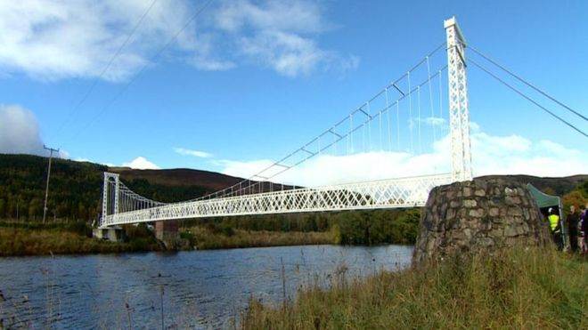 Polhollick bridge near Aberdeen Scotland on the river Dee where my uncle Ron crashed in the whitley.