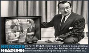 A little more than a decade after television became common, it was recognized as a "vast wasteland"