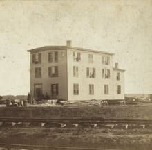 Original Driver's Cottage in Abilene pictured here. A new one was later built in Ellsworth when the railroads moved further west.