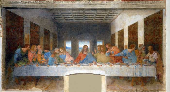 Leonardo's masterpiece, The Last Supper," captures the moment when Christ proclaims, "One of you shall betray me." 1492 to 1498