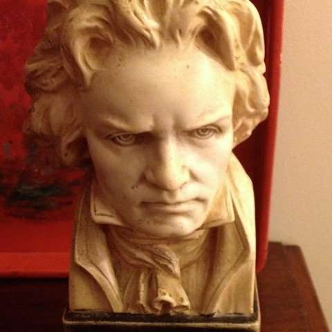 Ludwig van Beethoven(1770–1827), German composer. Despite increasing deafness, Beethoven wrote prodigiously: nine symphonies, thirty-two piano sonatas, sixteen string quartets, the opera Fidelio (1814), and the Mass in D (the Missa Solemnis, 1823).