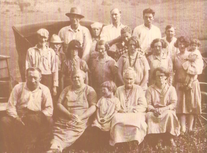 This is an old photograph of my grandmother Katherine Mattison Norton Rood's family reunion.