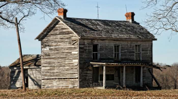 This mid-nineteenth century home would be lovely with some renovations