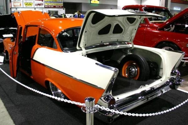 1957 Chevy. This car looked a lot like the one that my friend, "Wendall" was driving when he won his $20 bucks and lost his life.