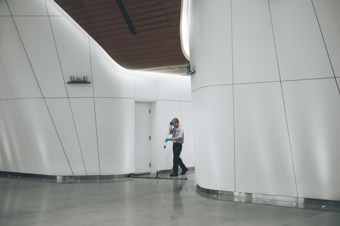 The last one to leave the theater when the production is over.